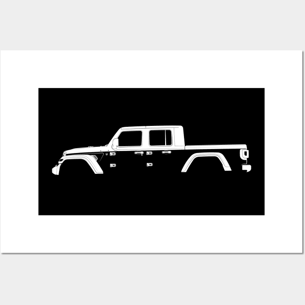 Jeep Gladiator (JT) Silhouette Wall Art by Car-Silhouettes